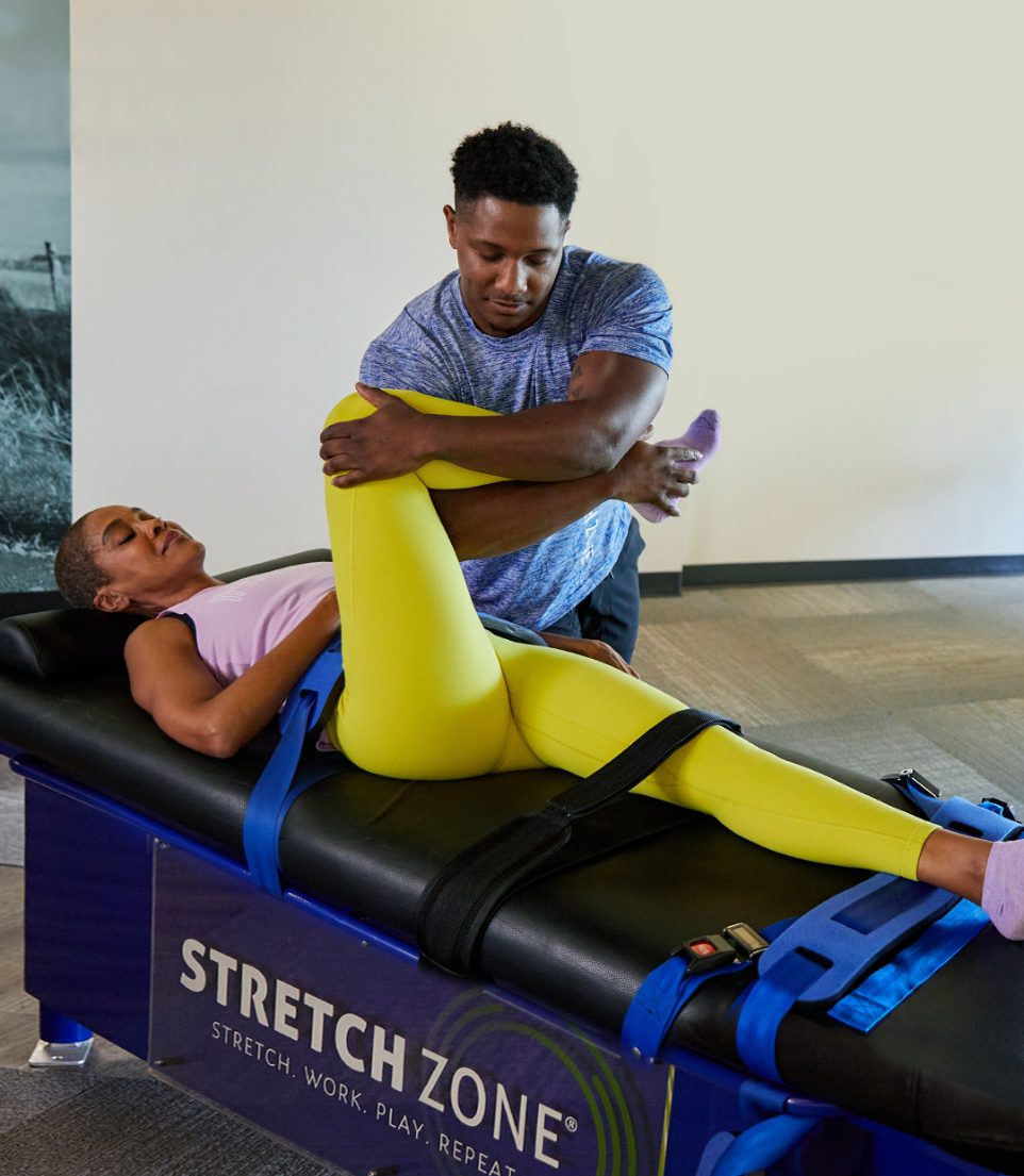 Professional assisted stretching session