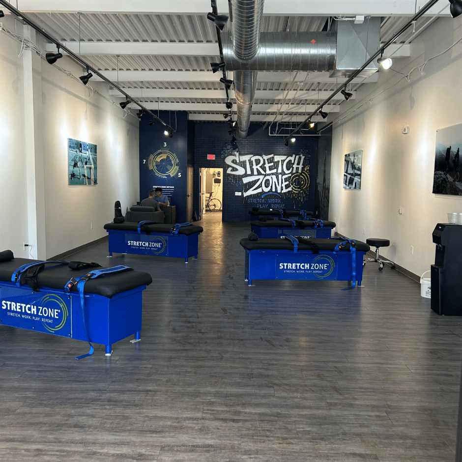 Professional stretching studio interior