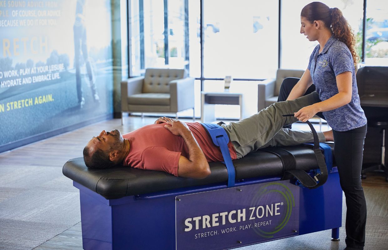 Practitioner-assisted stretching session